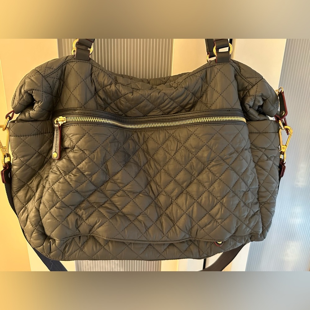 MZ Wallace Quilted Shoulder Travel Bag In Magnet - Picture 3 of 4